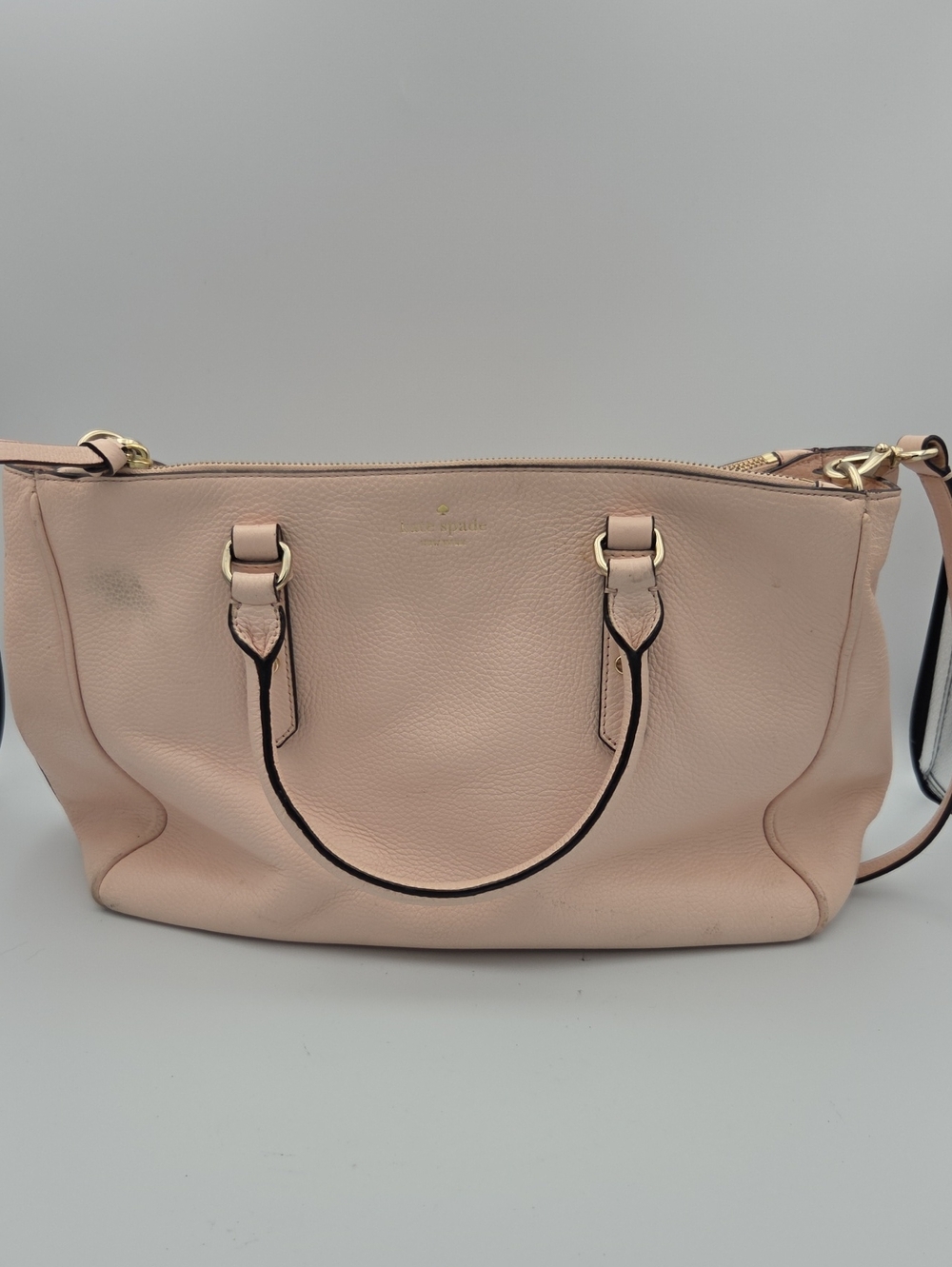 kate spade Blush Pink Leather Tote with Gold Hardware